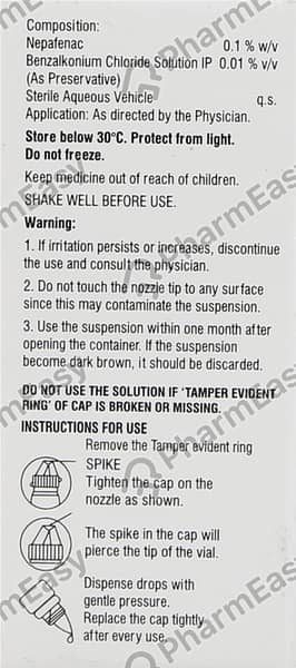 Nepablu 0.1% Bottle Of 5Ml Eye Drops
