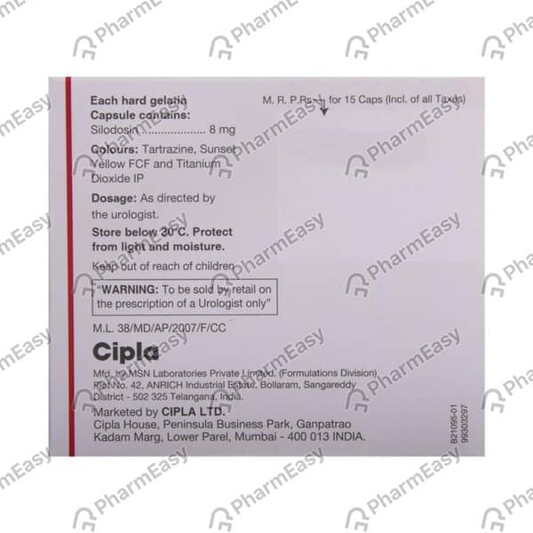 Silofast 8mg Strip Of 10 Capsules