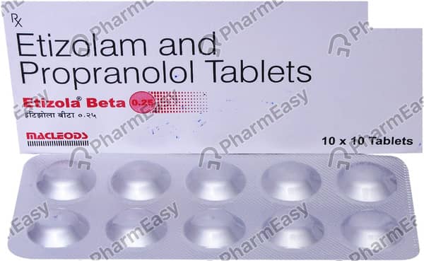 Etizola Beta 0.25mg Strip Of 10 Tablets
