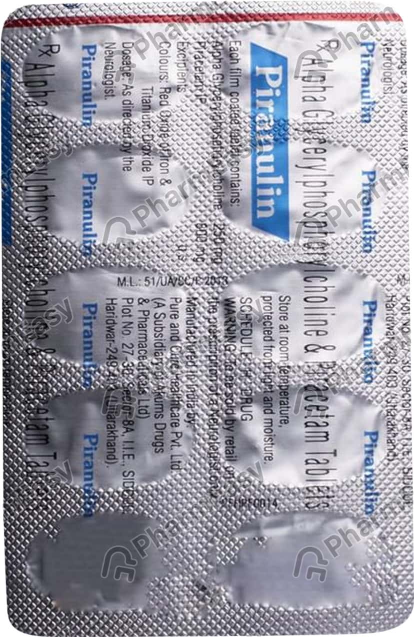 Buy Piranulin Strip Of 10 Tablets Online at Flat 15% OFF | PharmEasy