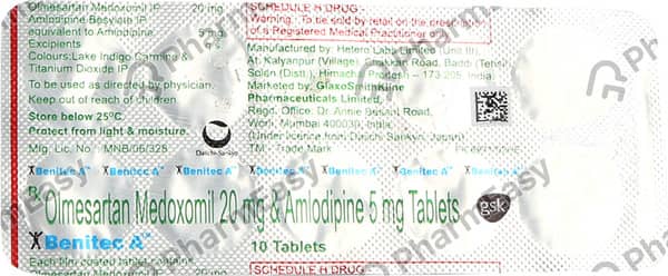 Benitec A Strip Of 10 Tablets