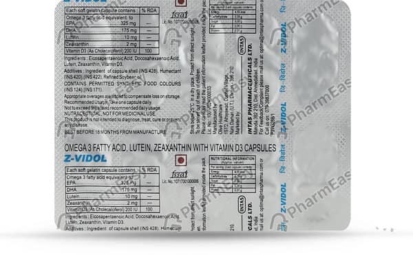 Z Vidol Strip Of 10 Capsules
