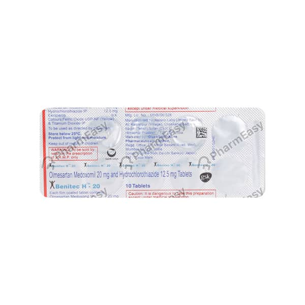 Benitec H 20mg Strip Of 10 Tablets
