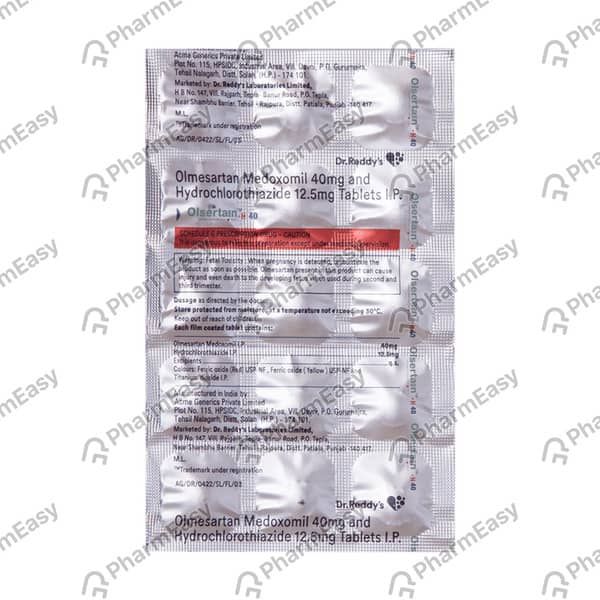 Olsertain H 40mg Bottle Of 30 Tablets