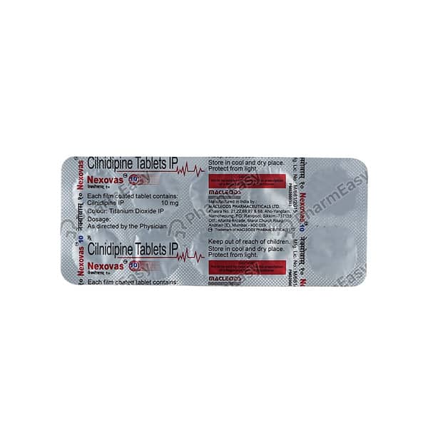 Nexovas 10mg Strip Of 10 Tablets