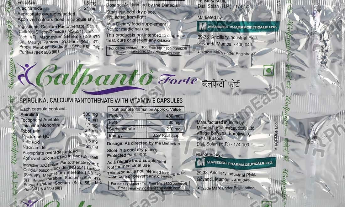 Calpanto Forte Strip Of 10 Capsules