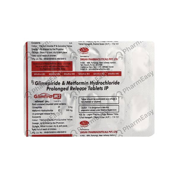 Glimfirst M 2Mg Strip Of 10 Tablets