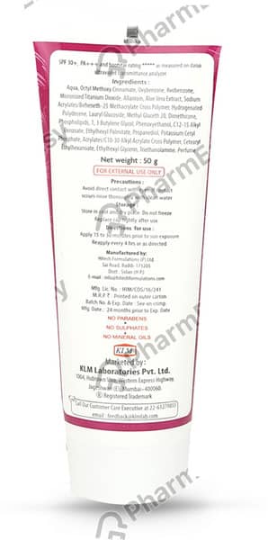 Ekran Spf 30 Plus Tube Of 50Gm Aqua Gel