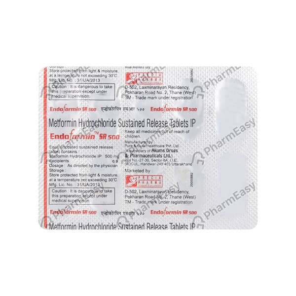 Endoformin Sr 500Mg Tablet