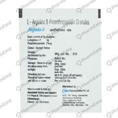 ARGINIX F ORANGE FLAVOUR SUGAR FREE SACHET OF 5GM GRANULES