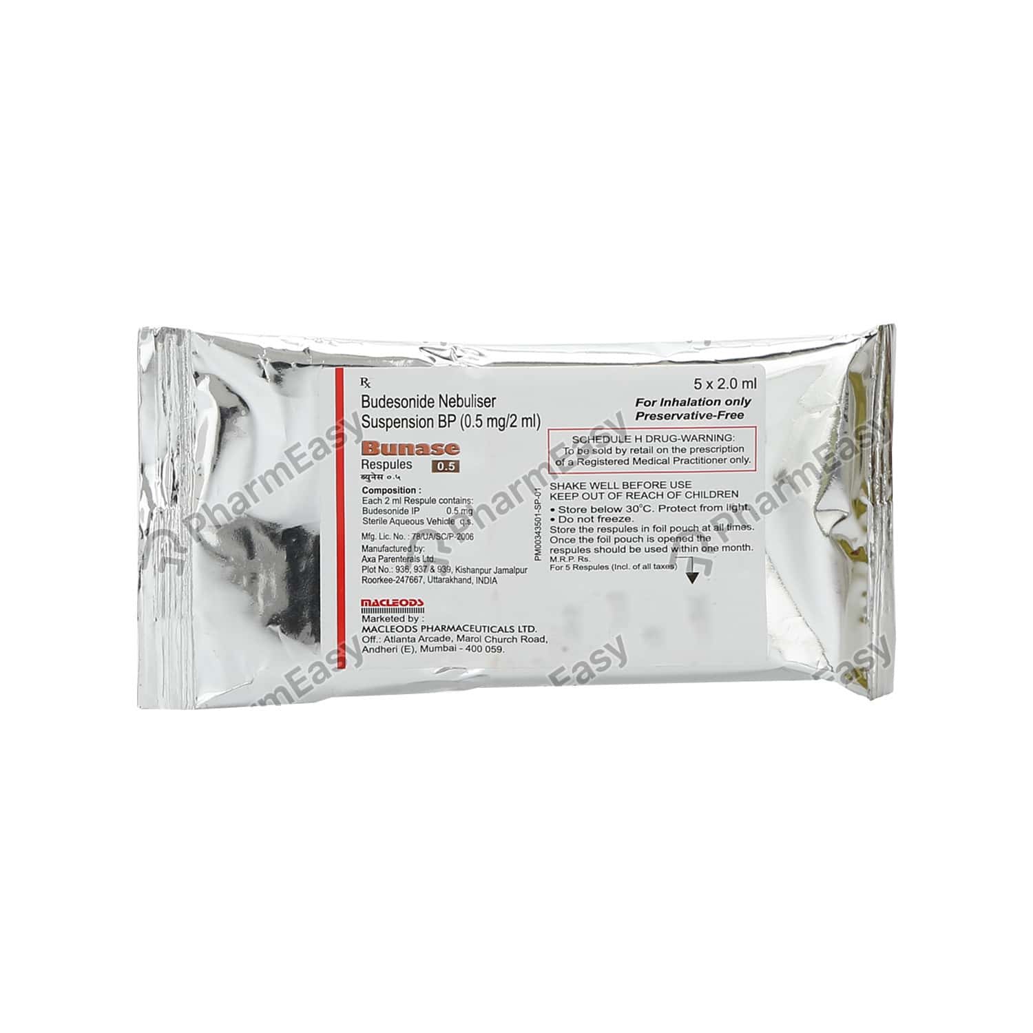 Buy Bunase 0.5 MG Respule (2) Online at Flat 18% OFF* | PharmEasy