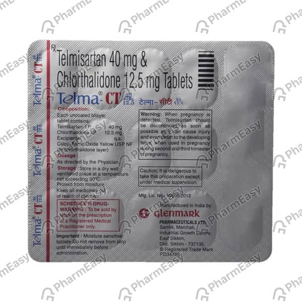Telma Ct 40/12.5mg Strip Of 10 Tablets