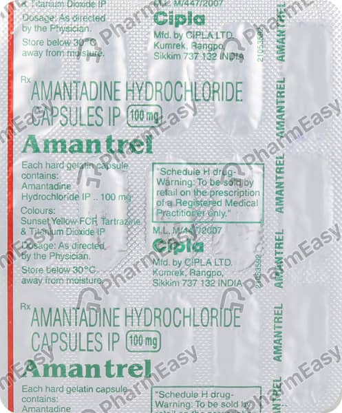 Amantrel 100mg Strip Of 15 Capsules