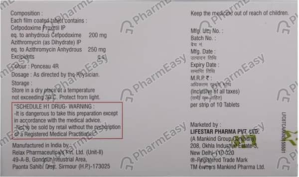 Gudcef Az Strip Of 10 Tablets