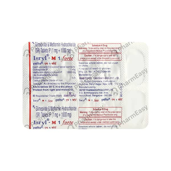 Isryl M1 Forte Strip Of 10 Tablets