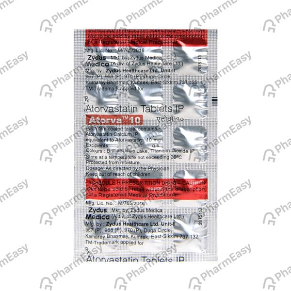 Atorva 10mg Wp Strip Of 30 Tablets