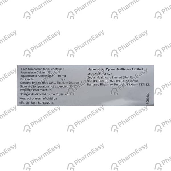 Atorva 10mg Wp Strip Of 30 Tablets