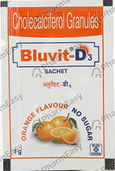 Bluvit D3 Orange Flavour Sugar Free Sachet Of 1gm Granules