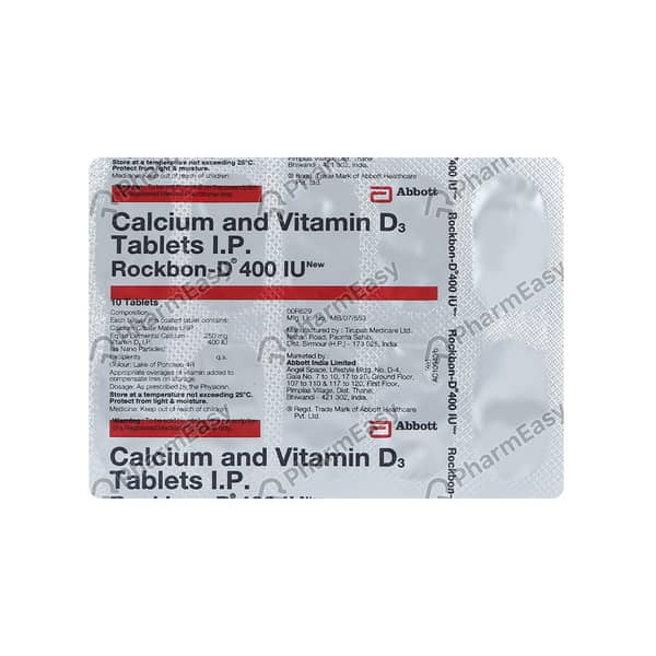 Rockbon D 400iu New Strip Of 10 Tablets