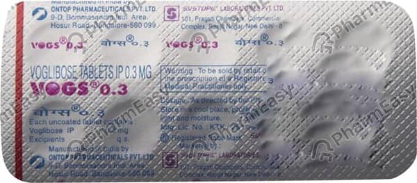Vogs 0.3 Mg Strip Of 10 Tablets