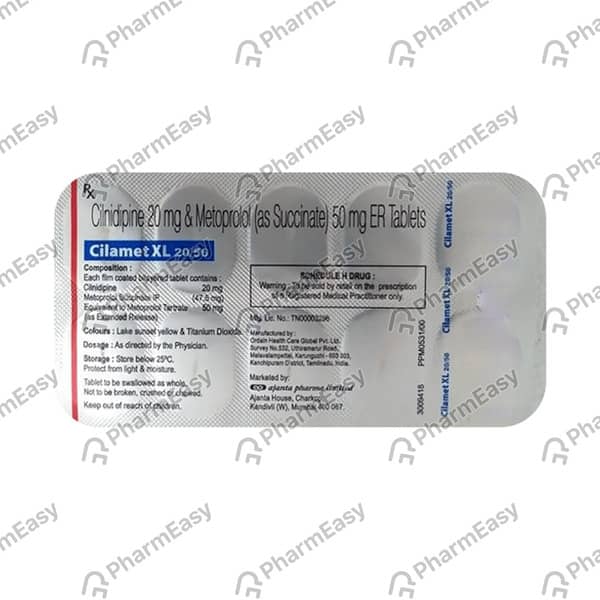 Cilamet Xl 50mg Strip Of 10 Tablets