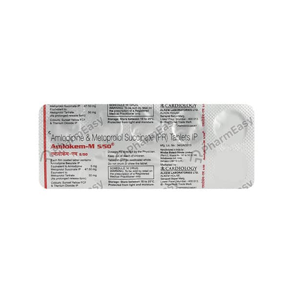 Amlokem M 5/50mg Tablet