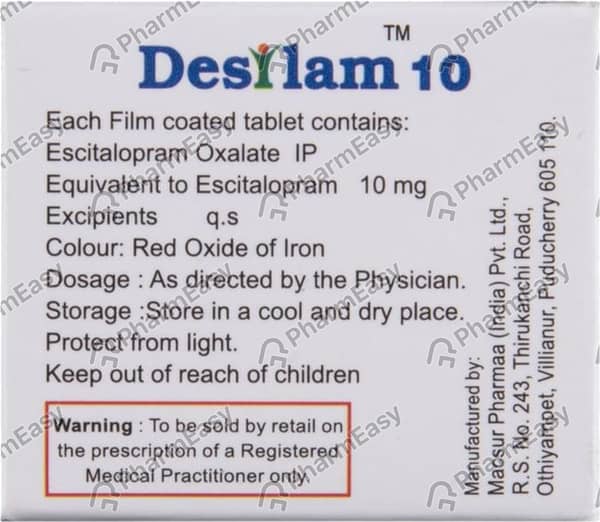 Desilam 10mg Strip Of 10 Tabletss