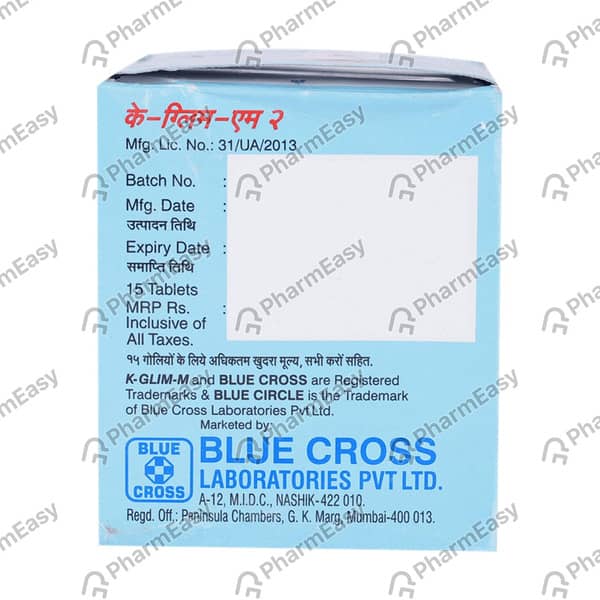 K Glim M 2mg Strip Of 10 Tablets