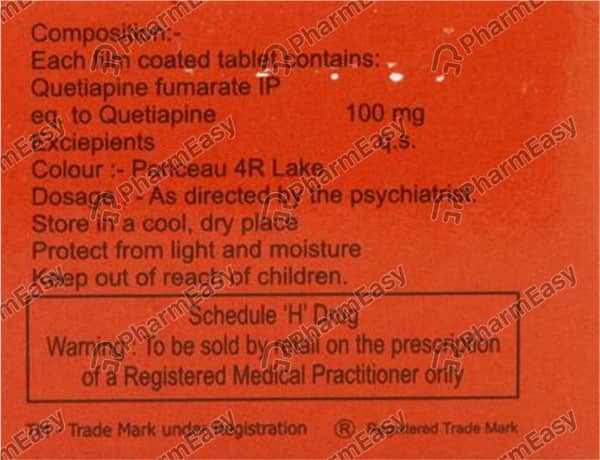 Quetigress 100mg Strip Of 10 Tabletss