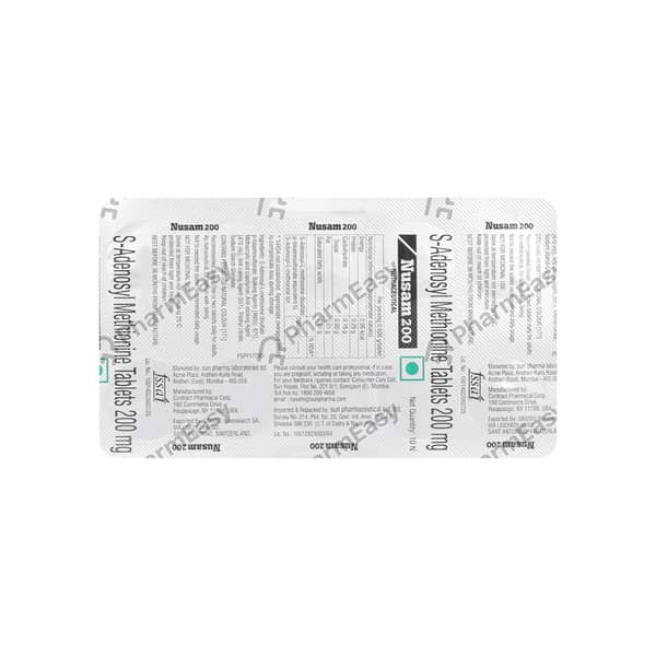 Nusam 200Mg Strip Of 10 Tablets