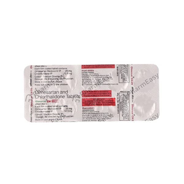 Olmesar Ch 20Mg Strip Of 10 Tablets