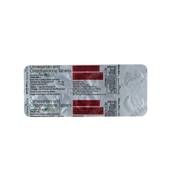 Olmesar Ch 40Mg Strip Of 10 Tablets