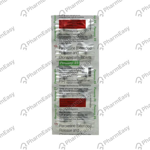 Panazep 25mg Strip Of 10 Tablets