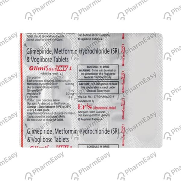 Glimisave Mv 1 Strip Of 10 Tablets
