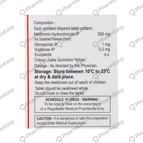 Glimisave Mv 1 Strip Of 10 Tablets
