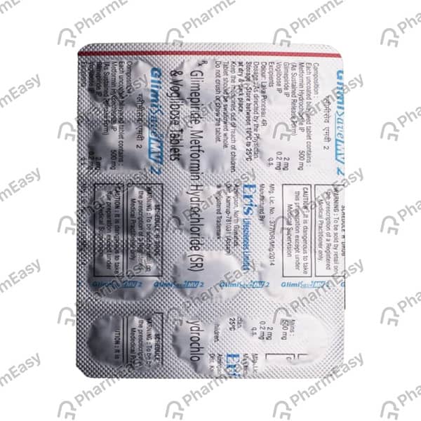 Glimisave Mv 2 Forte Strip Of 10 Tablets