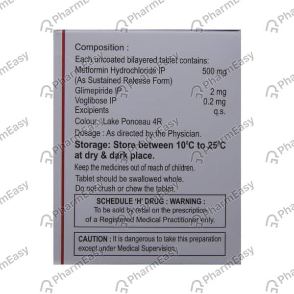 Glimisave Mv 2 Forte Strip Of 10 Tablets