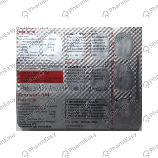 Temsan Am 2.5mg Strip Of 10 Tablets