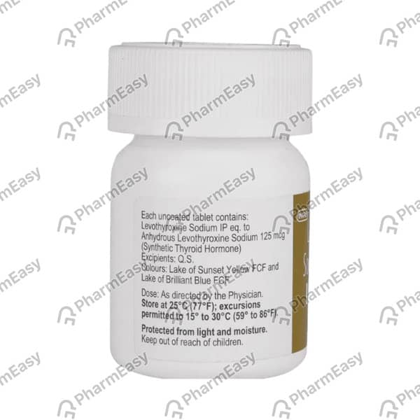 Lethyrox 125mcg Bottle Of 100 Tablets