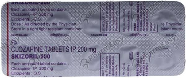 Skizoril 200mg Strip Of 10 Tablets