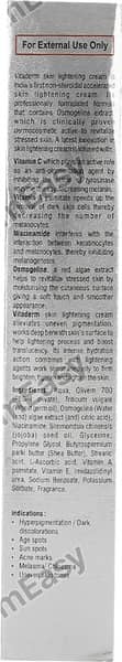 Vitaderm Skin Lightening Cream 20Gm