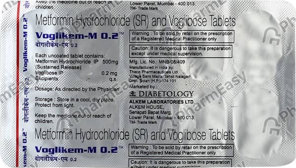 Voglikem M 0.2Mg Strip Of 10 Tablets