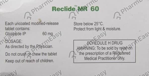 Reclide Xr 60mg Strip Of 10 Tablets