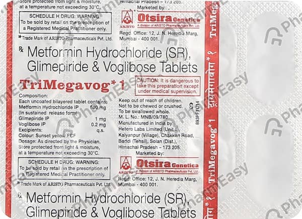 Trimegavog 1mg Strip Of 10 Tablets