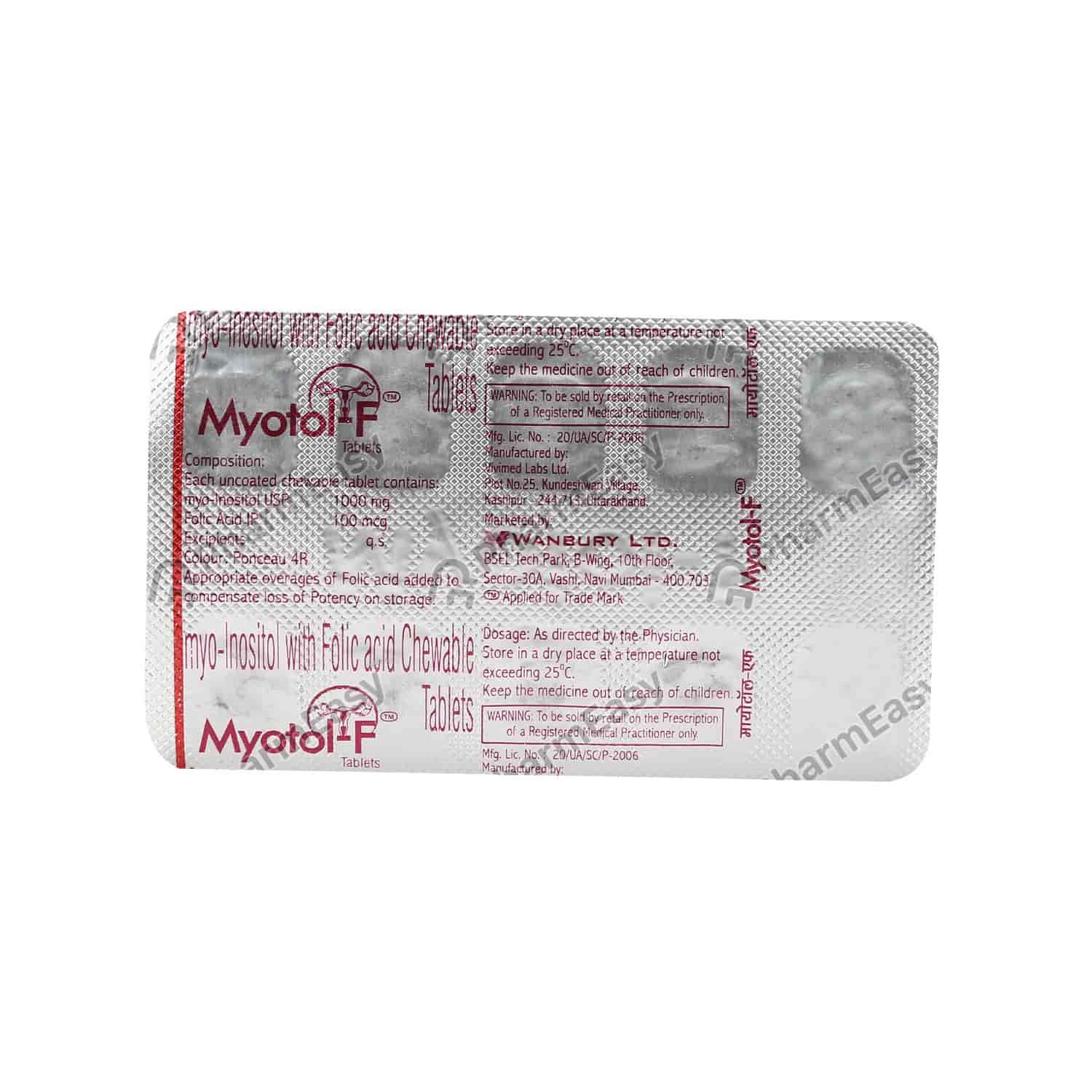 Buy Myotol F Strip Of 10 Tablets Online at Flat 18 OFF* PharmEasy