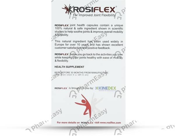 रोज़ीफ्लेक्स 750एमजी की बोतल 60 कैप्सूल्स