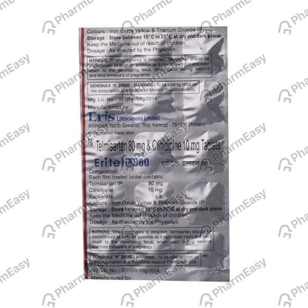 Eritel Ln 80mg Strip Of 10 Tablets