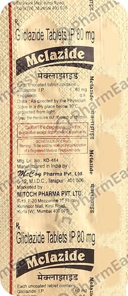 Mclazide 80Mg Strip Of 10 Tablets