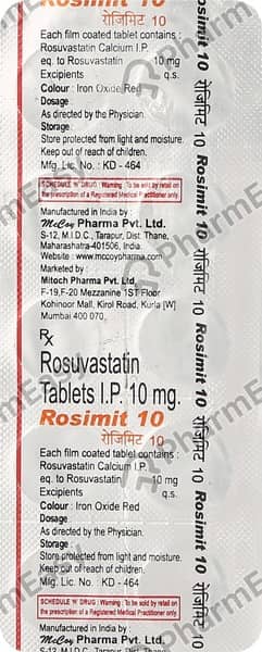 Rosimit 10mg Strip Of 10 Tablets