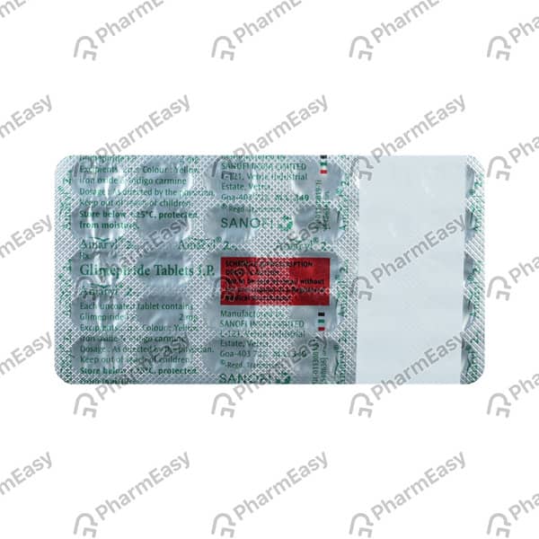 Amaryl 2mg Strip Of 15 Tablets